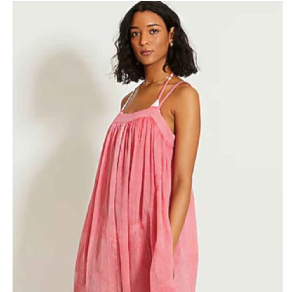 J.Crew 100% Linen Garment Dyed Beach Cover-Up
